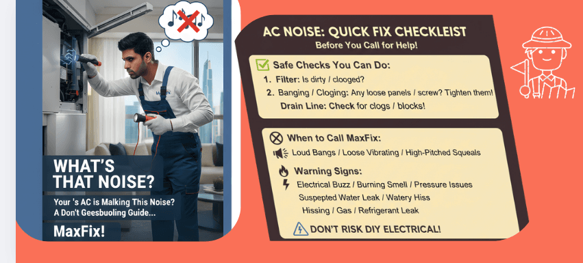 AC Noises Troubleshooting Guide | AC Repair & Maintenance Dubai | MaxFix